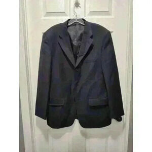 Fineri‎ Italy Super 120's Men's Sport Coat 40 Regular 100% Wool Black 3 Button